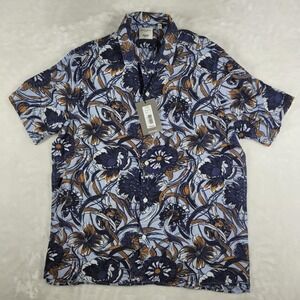 Murano Baird McNutt Short Sleeve Button Up Shirt Men's Large Floral Slim Fit NWT